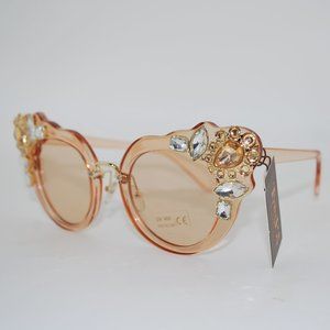 Treska Oversized Bling Sunglasses  New w Case